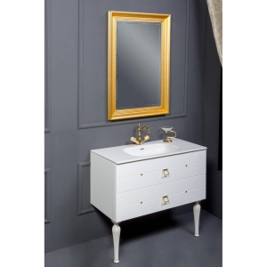 Мебель для ванной Armadi Art Vallessi Avangarde Piazza 100 белая, с раковиной-столешницей