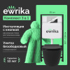 Комплект Унитаз подвесной STWORKI Ноттвиль SETK3104-2616 безободковый, с микролифтом, черный + Инсталляция EWRIKA ProLT 0026-2020 + Кнопка 0051 хром