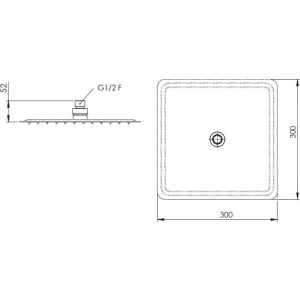 Верхний душ Remer 357UFD30X