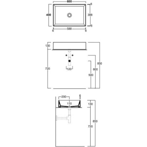 Купить Раковина Simas Agile AG60 nero matt черная матовая в Москве с доставкой Раковина Simas Agile AG60 nero matt черная матовая