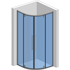 Душевой уголок AQUAme AQM7101-8 80х80, профиль хром