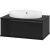 Тумба с раковиной Brevita Savoy 80, подвесная, черная