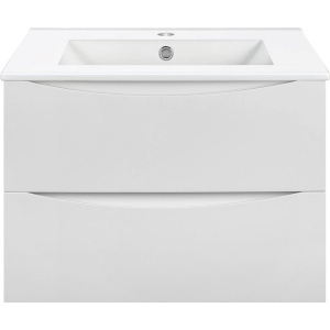 Тумба с раковиной Vincea Mia 60 белая глянцевая