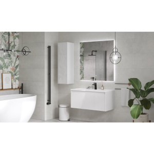 Купить Тумба с раковиной Velvex Klaufs 100.1Y.New белая, подвесная в Москве с доставкой Тумба с раковиной Velvex Klaufs 100.1Y.New белая, подвесная