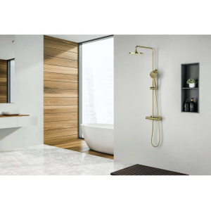 Душевая стойка Aquatek Европа AQ2343BG шлифованное золото