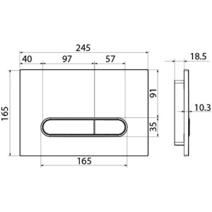 Кнопка смыва IDDIS Unifix UNI71MBi77 черная матовая