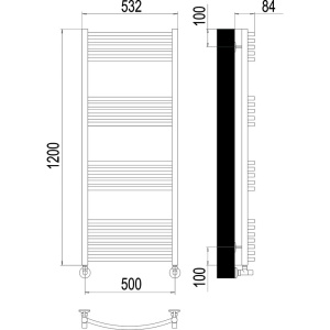 Полотенцесушитель водяной Terminus Классик П22 500*1200