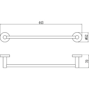 Полотенцедержатель Savol 87 S-408724 одинарный, 40 см