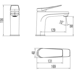 Смеситель для раковины Lemark Bronx LM3706GM графит