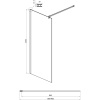 Душевая перегородка Ambassador Walk-in 15034128 90x200 см