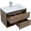 Тумба с раковиной STWORKI Карлстад 75 дуб рустикальный
