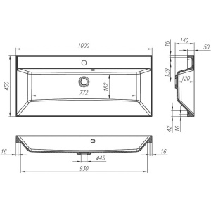 Мебельная раковина Art&Max 100