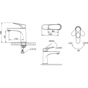 Смеситель для раковины Bravat Eler F1191238CP-RUS