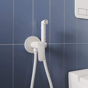 Гигиенический душ Milardo Rora RORWTR0M08 со смесителем, С ВНУТРЕННЕЙ ЧАСТЬЮ, белый