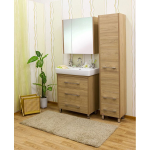 Купить Шкаф-пенал Sanflor Ларго R, вяз швейцарский в Москве с доставкой Шкаф-пенал Sanflor Ларго R, вяз швейцарский