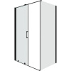 Душевой уголок Ceruttispa Premiata B 120-8 100x100, профиль черный