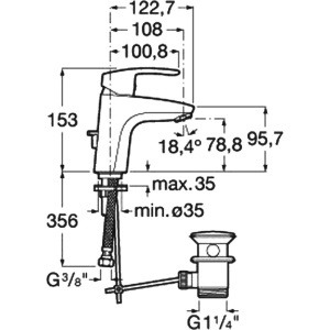 Смеситель для раковины Roca Monodin new 5A3A98C0M