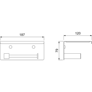 Держатель туалетной бумаги Timo Selene 14044/03 с полкой для телефона