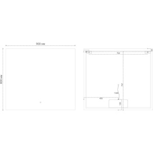 Купить Зеркало Grossman Pragma-норма 90 с подсветкой, с антизапотевателем в Москве с доставкой Зеркало Grossman Pragma-норма 90 с подсветкой, с антизапотевателем