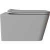 Унитаз подвесной Aqueduto Macio MAC0130 безободковый, с микролифтом, серый матовый