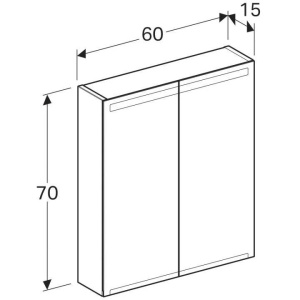 Зеркальный шкаф Geberit Option 60 500.582.00.1 белый