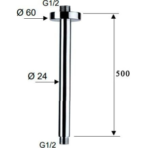 Купить Кронштейн для верхнего душа Remer 347N50 50 см в Москве с доставкой Кронштейн для верхнего душа Remer 347N50 50 см