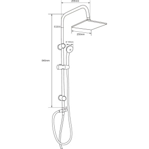 Душевая стойка Aquanet Passion AF300-70-S-B чёрная матовая