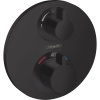 Термостатический смеситель Hansgrohe Ecostat S 15758670 для душа, матовый черный