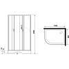 Душевая кабина Niagara Classic NG-3512-14RBKG 120х80 см, без крыши, с гидромассажем