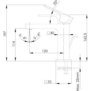 Смеситель для раковины Remer Absolute AU10 хром
