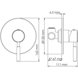 Смеситель для душа Wasserkraft Gollach 3351 С ВНУТРЕННЕЙ ЧАСТЬЮ. черный soft-touch