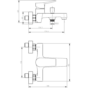 Смеситель для ванны с душем Savol SK-H3101