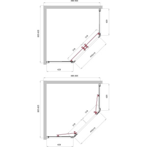 Душевой уголок BelBagno Uno 195 P 2 90 C Cr стекло прозрачное