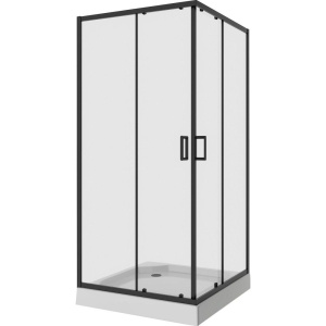 Душевой уголок Niagara Nova NG-6809-08 BLACK 100x100, квадратный, черный