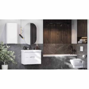 Тумба с раковиной Aquaton Оливия 70 1A2543K0OL010 белая матовая