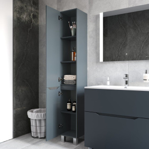 Шкаф-пенал AM.PM Tender R, напольный, графит матовый