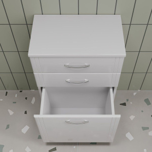 Тумба Style Line Эко Стандарт ТН 50 с 3 ящиками, белая
