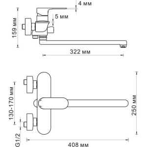 Купить Универсальный смеситель Wasserkraft Dinkel 5802L в Москве с доставкой Универсальный смеситель Wasserkraft Dinkel 5802L