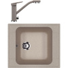 Комплект Мойка кухонная Ulgran U-604 -302 песочная + Смеситель U-010 -302 песочный