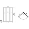 Душевая кабина Niagara Classic NG-6501-14BKTG 90x90 см, без крыши, с гидромассажем и тропическим душем