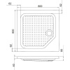 Поддон для душа DIWO Анапа 80х80