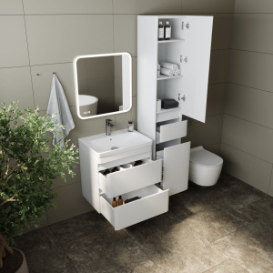 Тумба с раковиной Style Line Атлантика 60 Люкс Plus, подвесная, антискрейч