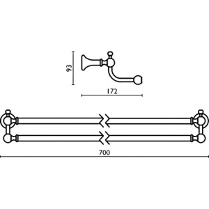 Полотенцедержатель Bagno & Associati Regency RE21751