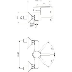 Смеситель для душа Vidima Logik BA278AA