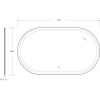 Зеркало Cezares Giubileo 140х80, с подсветкой, с антизапотевателем