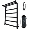 Полотенцесушитель электрический Маргроид Вид 81-10 профильный 80x50 R, с полкой, черный матовый