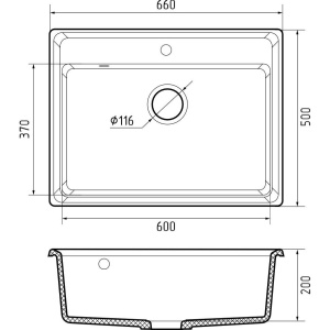 Мойка кухонная GranFest Level LV-660 графит