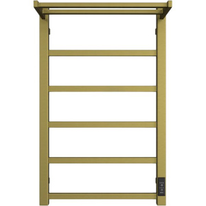 Полотенцесушитель электрический Двин Fj Plaza Neo 80/50 состаренная бронза матовая, с полкой