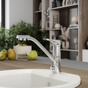 Купить Смеситель для кухни Domaci Равенна DC 3008 хром в Москве с доставкой Смеситель для кухни Domaci Равенна DC 3008 хром