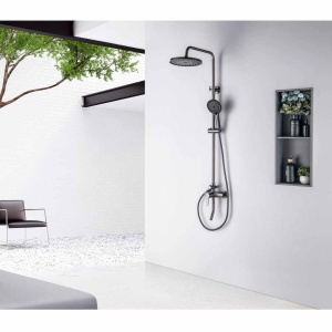 Душевая система Aquatek Лугано AQ2740BGM оружейная сталь